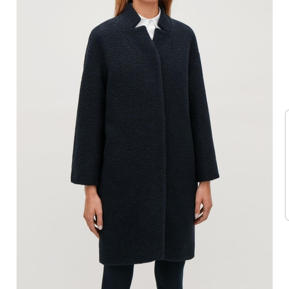 COS Jackets & Blazers - COS Bouclé Wool Cocoon Coat Size 2